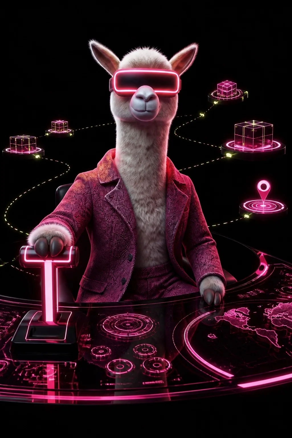 Smart Scale llama illustrating AI agents are leaving the chat window. Start with one job they can finish well.